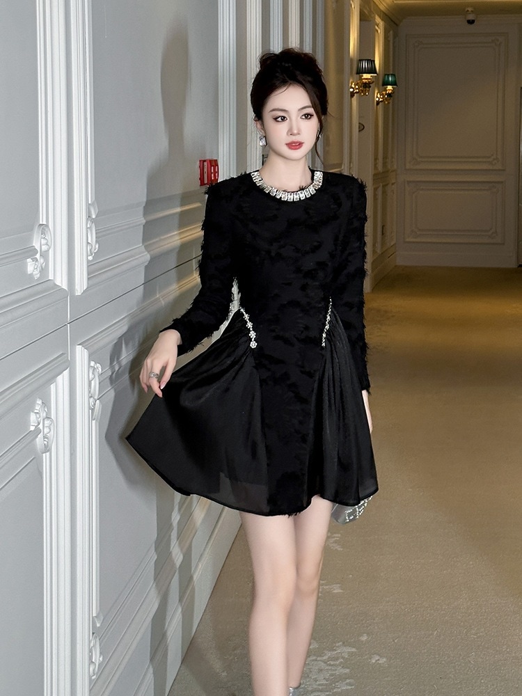 【JY.上品】 お姫様 秋冬 ワンピース ふわふわ ドレス パーティー キャバ 大人 同窓会 披露宴 卒業式 結婚式 成人式 ウェディング 二次会 メガ割