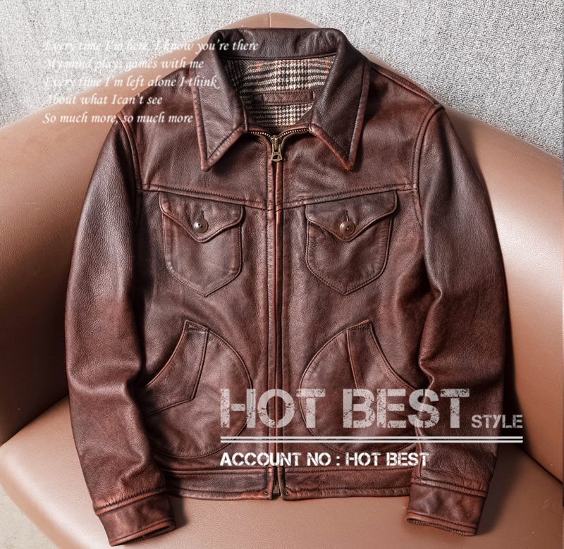 カウハイド 復刻40s アビエイタースタイル ギフト メンズ 革ジャン レザージャケット ヴィンテージ加工 牛革