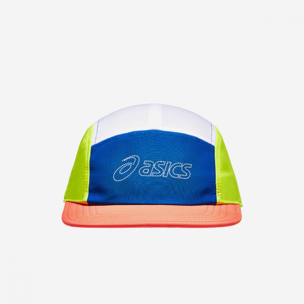 アシックス ATC パフォーマンスランニングキャップ 3013B263-ホワイト/マルチカラー