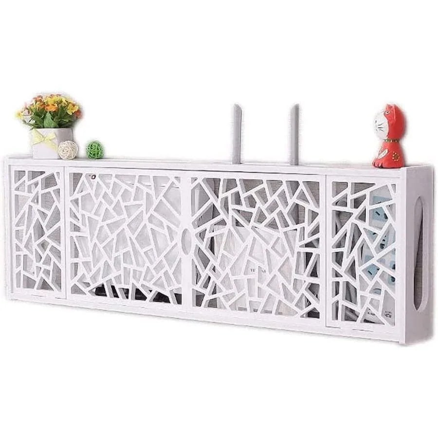 3点ご購入で2oo円OFFWiFiルーター整理ボックス収納ボックスルーターワイヤレスWifiラックパッチパネル電源コードセットトップボックス壁掛け棚-壁パンチフリー