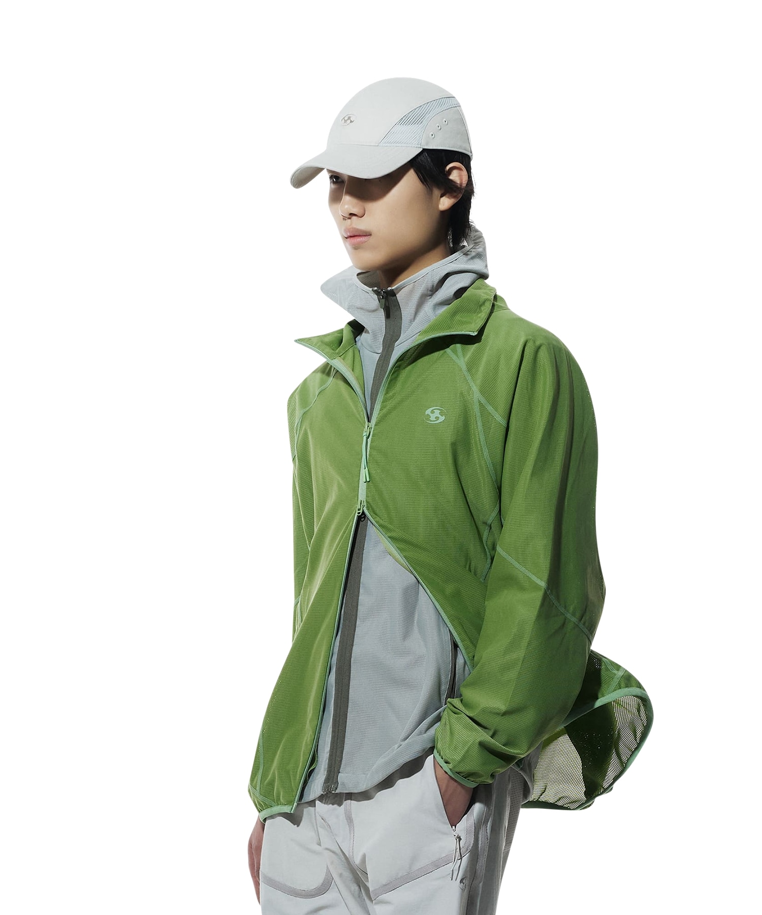 【SANSANGEAR】 24SS MESH JACKET : GREEN