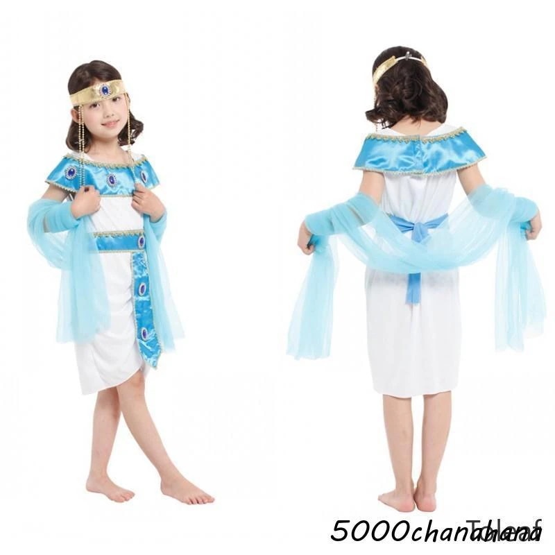 女の子 キッズ [本日のセール]衣装 ジュニア クレオパトラ 大きいサイズ こども アラビア姫様コスチューム 子供 衣装 頭飾り 仮装 エジプト なりきり 王女様