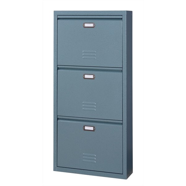 無骨な表情のインダストリアルなシューズラック 3段 北欧 インダストリアル 収納家具 リビング 玄関