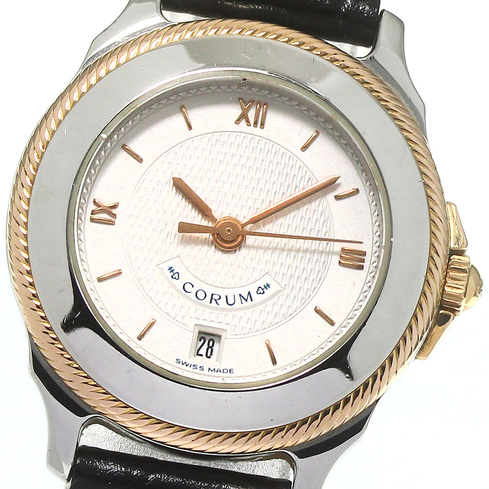 コルム CORUM 39.311.24 デイト クォーツ レディース 保証書付き_784362【中古】 41,500円