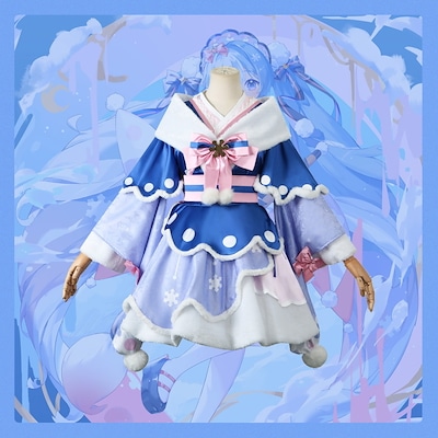 ロリータセット 仮装 変装 ハロウィン コスチューム コスプレ衣装 雪ミク 2023 MIKU SNOW VOCALOID 初音ミク スーツ ハロウィン 2023年新作入荷コスプレ