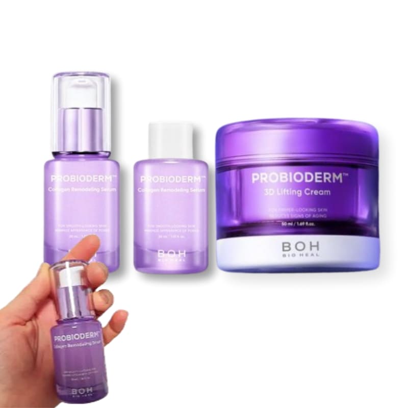 プロバイオダム 3Dリフティングクリーム 50ml&コラーゲンリフォームセラム 30ml[詰め替え企画 各50ml+30ml](바이오힐보 프로바이오덤 크림 세럼 리필기획)