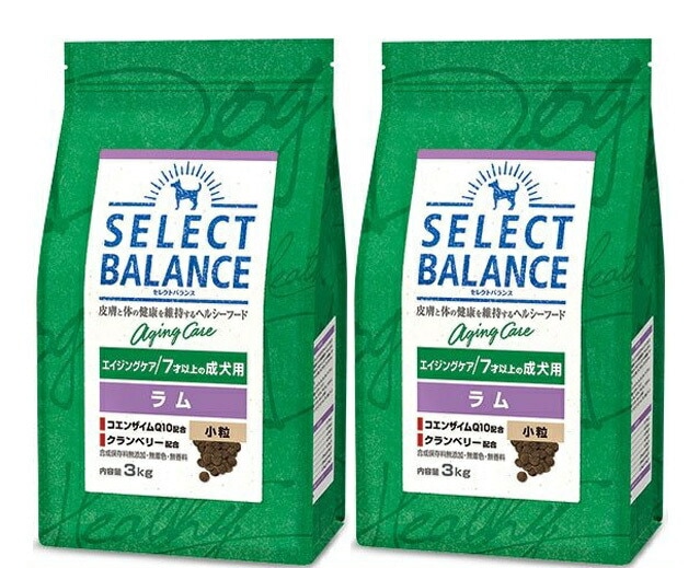 セレクトバランス エイジングケア ラム 小粒 ７才以上の成犬用 3kg 2個セット
