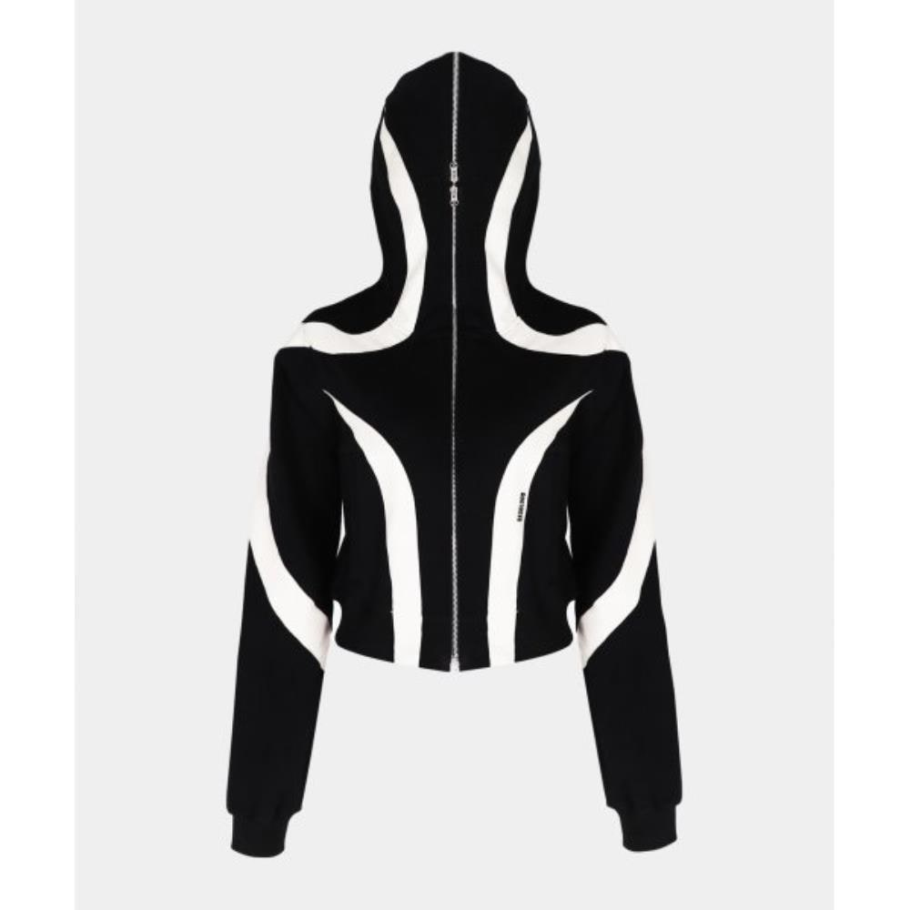 BADBLOOD Duncan Full Zip Hood Slim Fit Black w-hde23-003