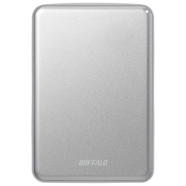 バッファロー USB3.1(Gen.1) 対応 アルミ素材&薄型ポータブルHDD 2TB シルバー