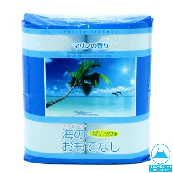 トイレットペーパー 林製紙 海のおもてなし マリンの香り ダブル27.5m 4ロール入り X30パック