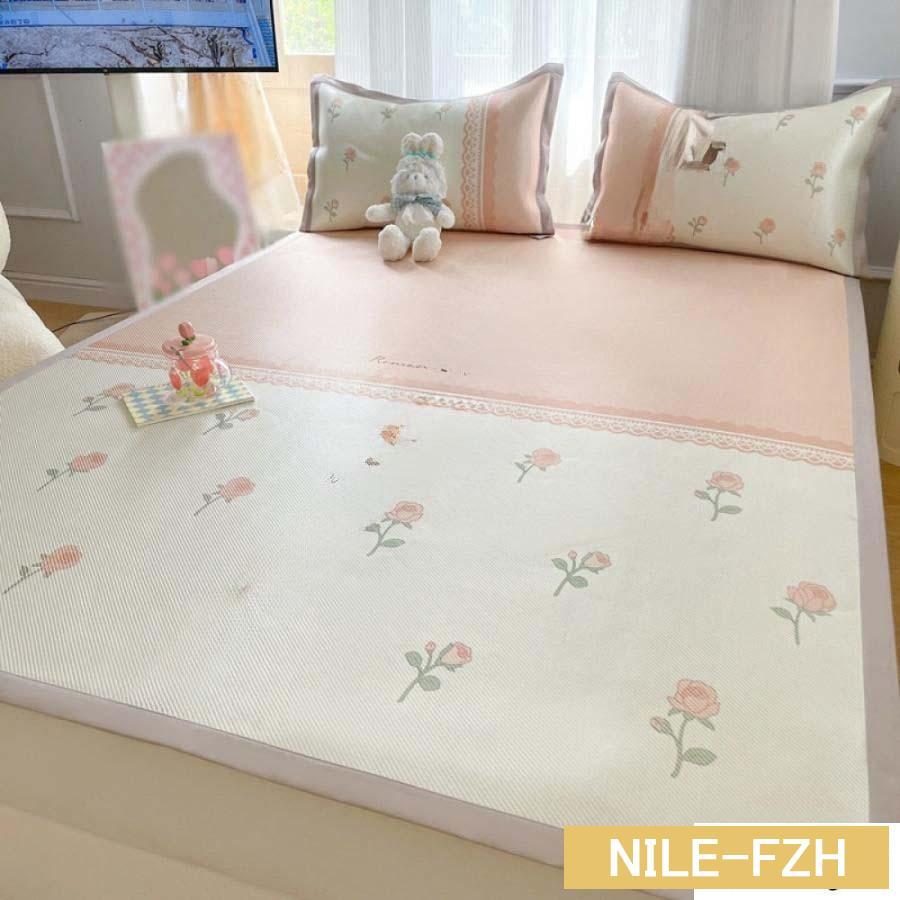 ベッドシーツ 籐マット 敷きパッド パットシーツ アイスシルクマットベッド 折り畳み式 涼しい席 涼しいマット接触冷感用 籐寝具 クールパッド サマーマット