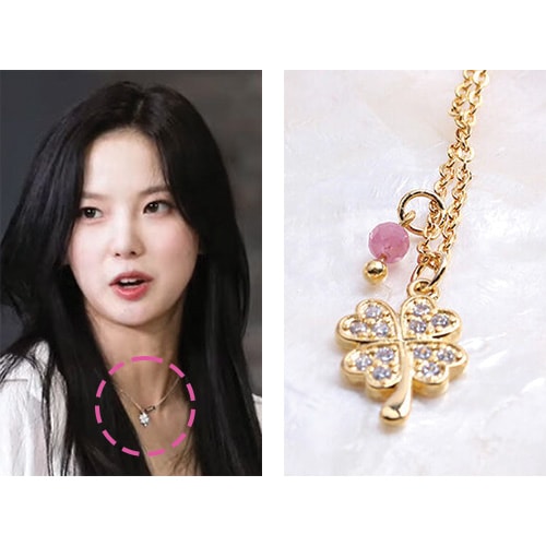 [ラチカガビ/ケプラーユジン着用] ポルトゥナのクローバーネックレス/韓国セレブ着用 韓国人気商品 夏ファッション デイリーアクセサリー