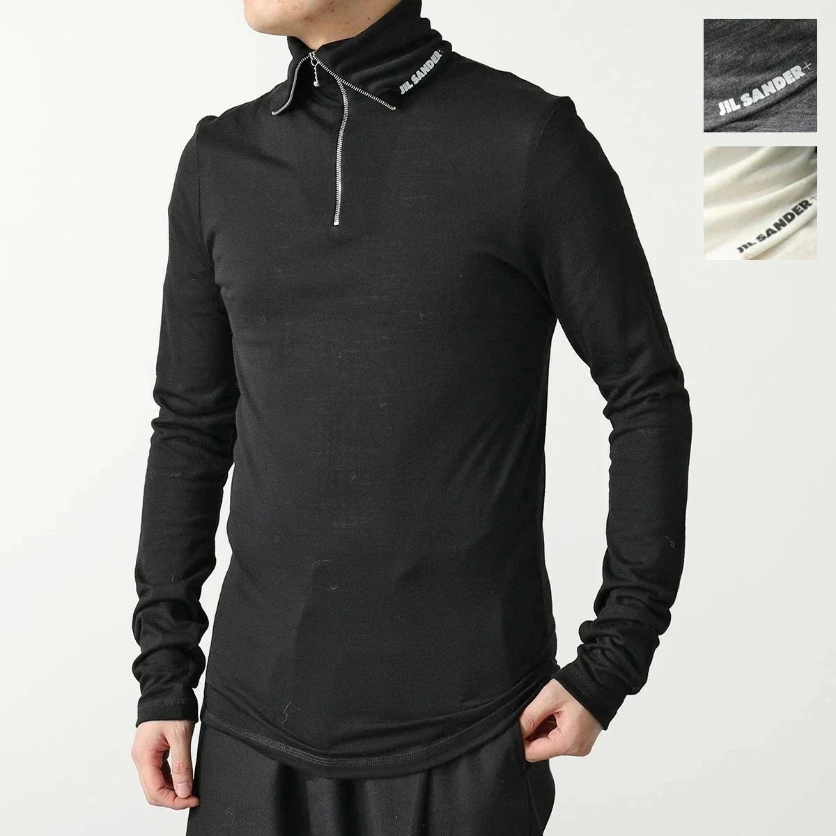 JIL SANDER+ ジルサンダー プラス ハーフジッププルオーバー J47GC0021 J70021 メンズ ロンT カットソー ロングスリーブ バージンウ