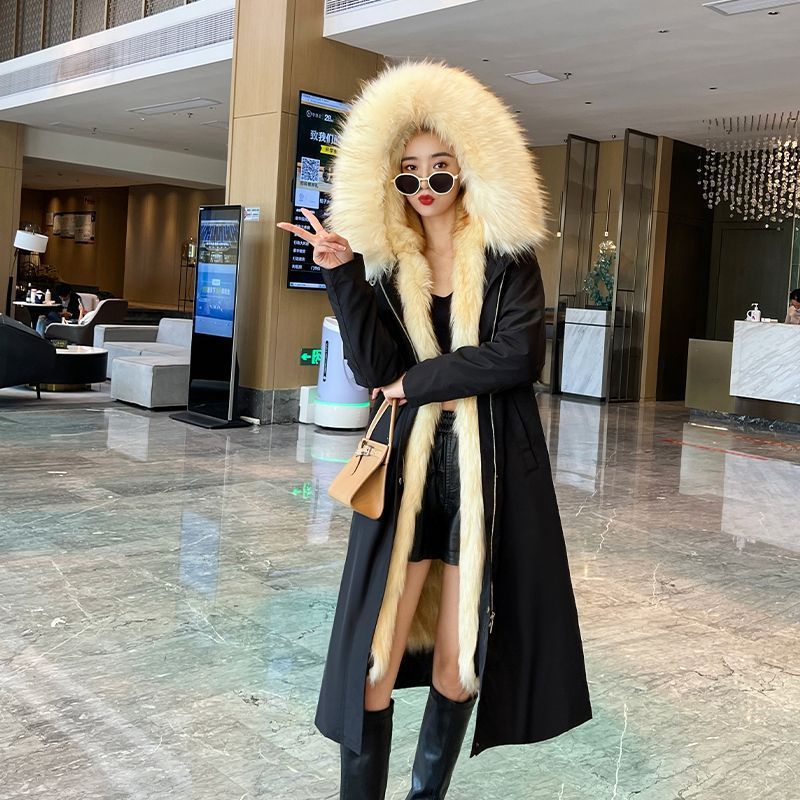 2024冬新品 ファー 人工フリース フード付き ステッチ ぬいぐるみ ボア 華やか暖かい 保温 レディース ロングコート アウター ジャケット メガ割