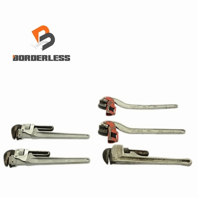 used 5点セットSUPERTOOL スーパーツール アルミ製パイプレンチ DTA350E 2個 RIDGID 814 MCC 350 2個 101592