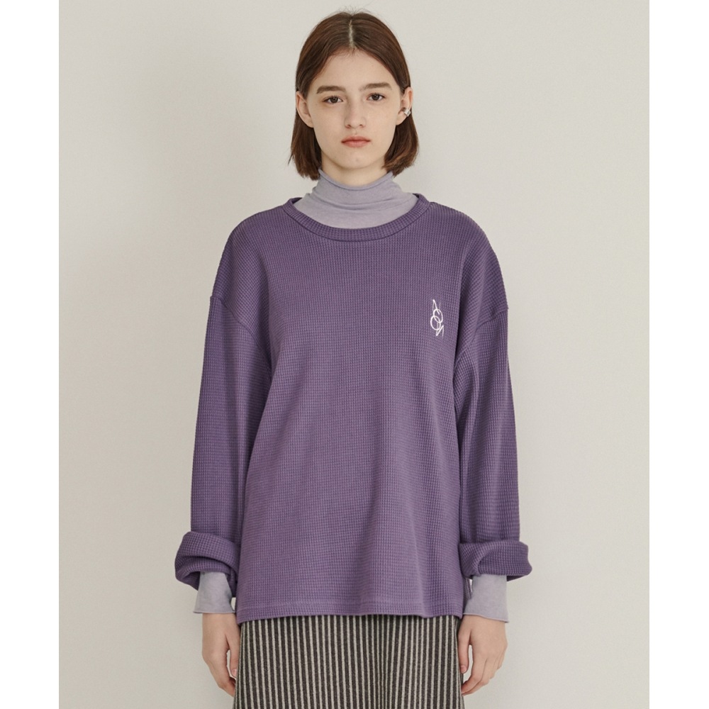 WHOS ワッフル長袖Tシャツ