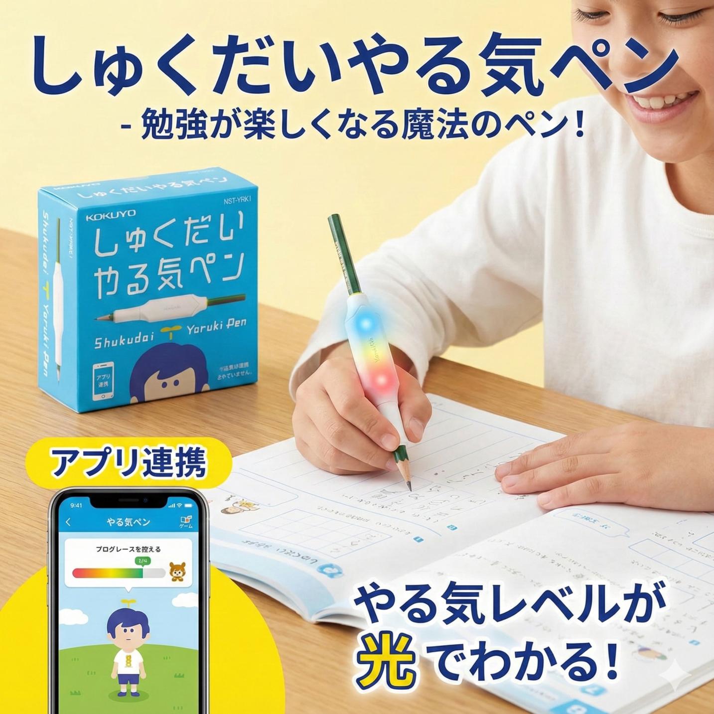 【コクヨ】しゅくだいやる気ペン ～頑張りが目で分かる！～