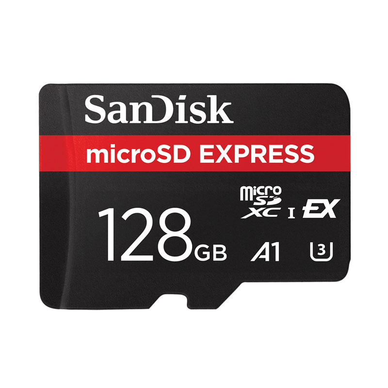 microSDXCカード 128GB Express SD PCIe NVMe UHS-I U3 A1 R:880MB/s W:480MB/s 海外パッケージ SDSQXFN-128G-GN4NN