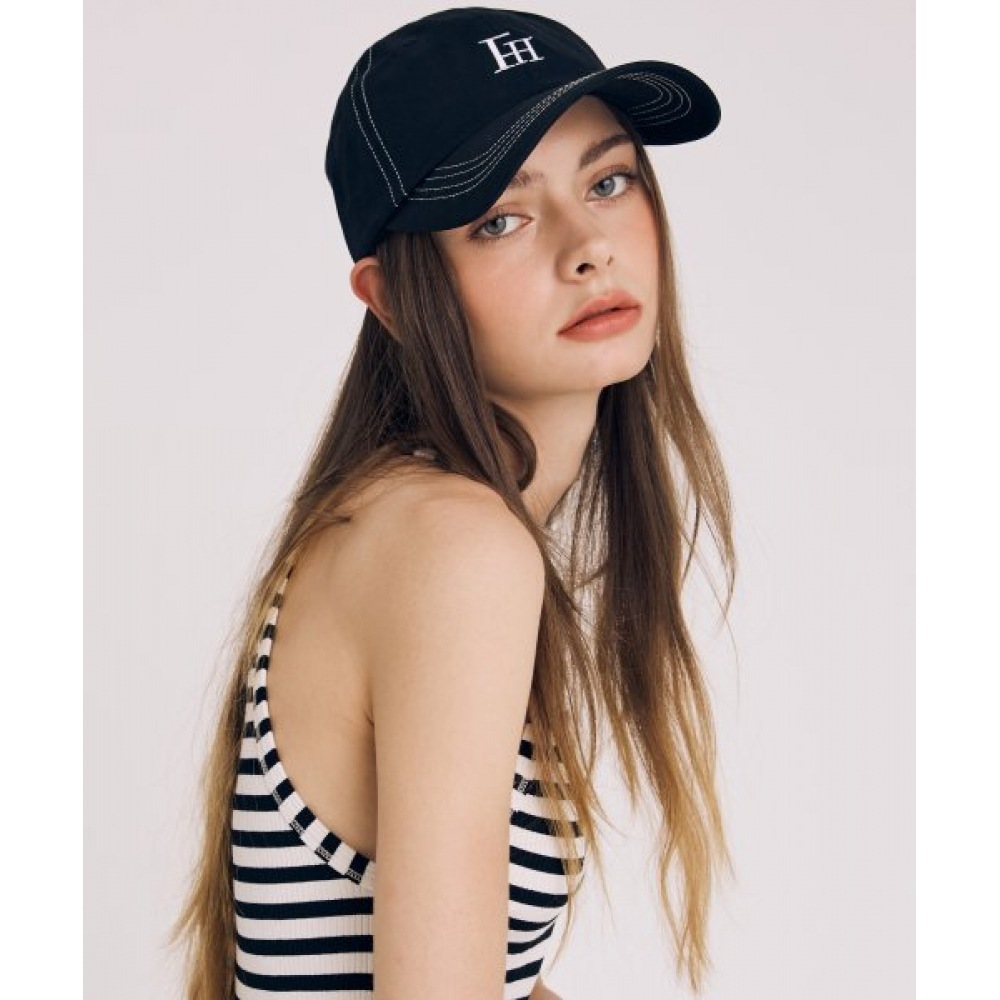 FREIHEIT (フレイハイト) シグネチャーロゴステッチボールキャップ (ブラック)