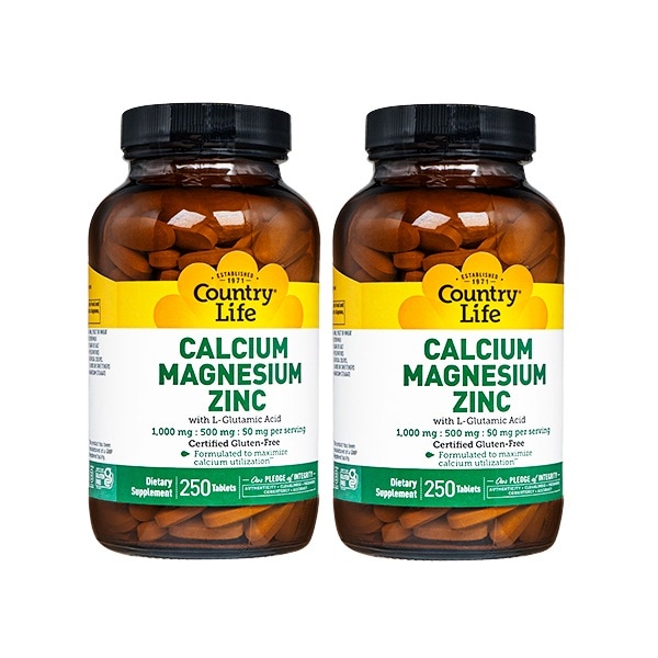 カントリーライフ カルマグジンク　250錠　2本セット　CountryLife　Cal-Mag-Zinc　海外直送日時指定不可　ヤマト国際便発送
