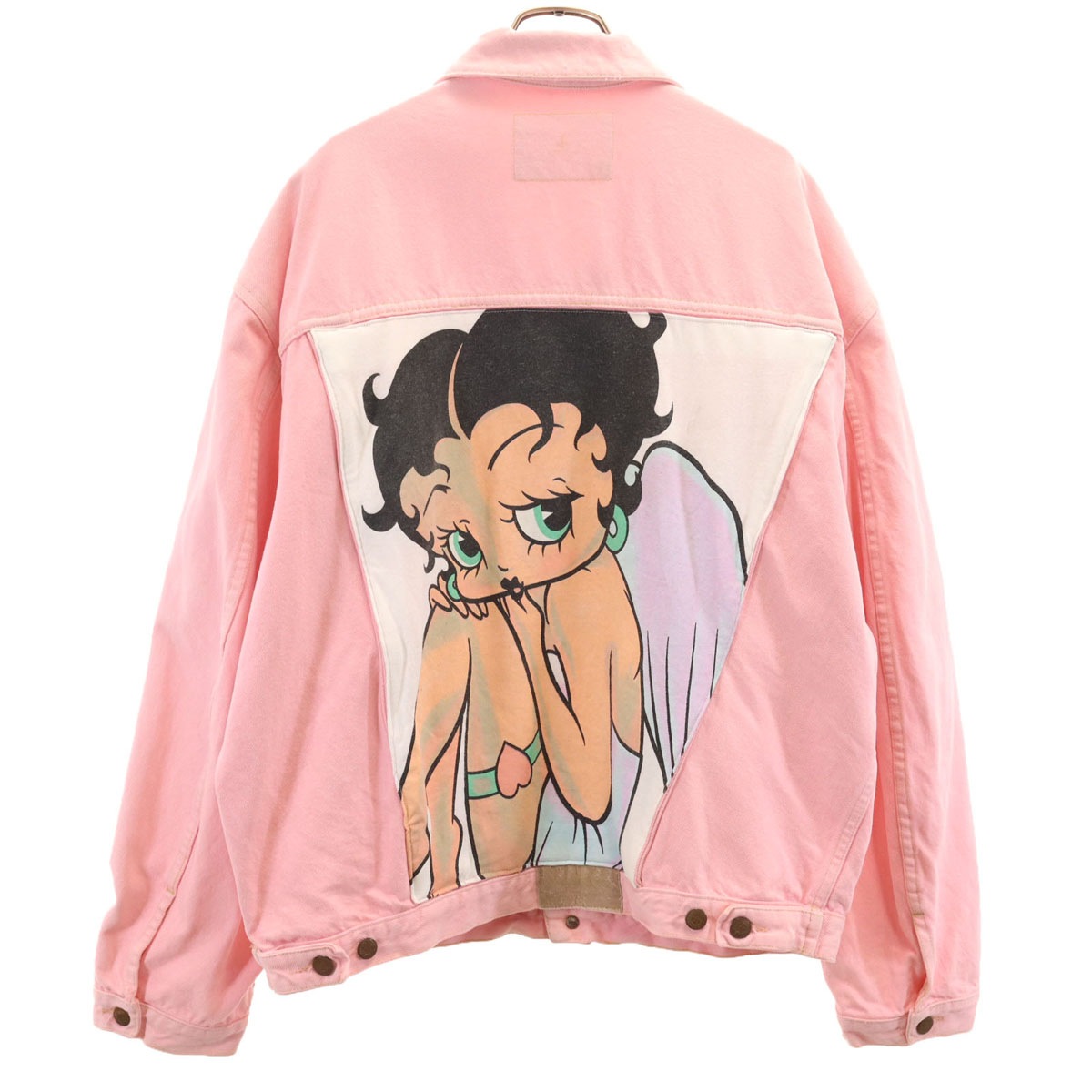 WEST VALLEY 90s オールド ベティブープ トラッカー ジャケット ピンク BETTY BOOP メンズ 古着