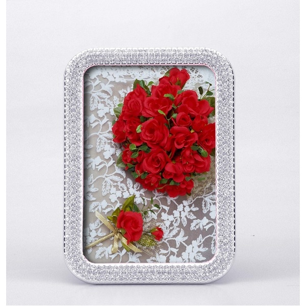 ラインストーン フォトフレーム 写真立て Ｌ版・ハガキサイズ対応 縦横兼用 化粧箱入り フレーム 額縁 額 4,600円