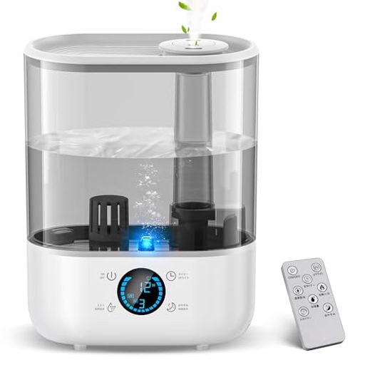 加湿器 大容量 5.5L 【2024新版&知能恒湿&吹出し口360回転】 卓上 加湿器 加熱式 ハイブリッド式 超音波式 加湿器 UVライト除菌 100C高温除菌 次亜塩素酸水対応 多重除菌浄化 空気