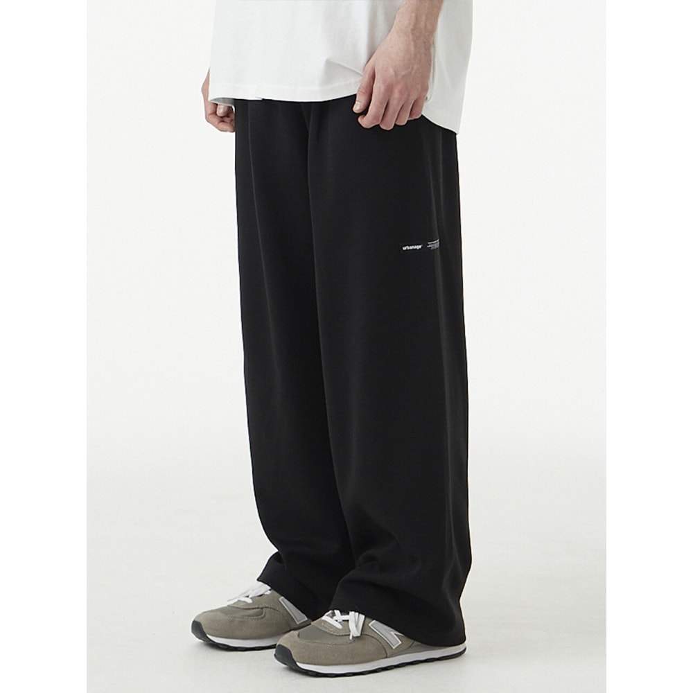 アーバナージュワンタックワイドパンツブラック