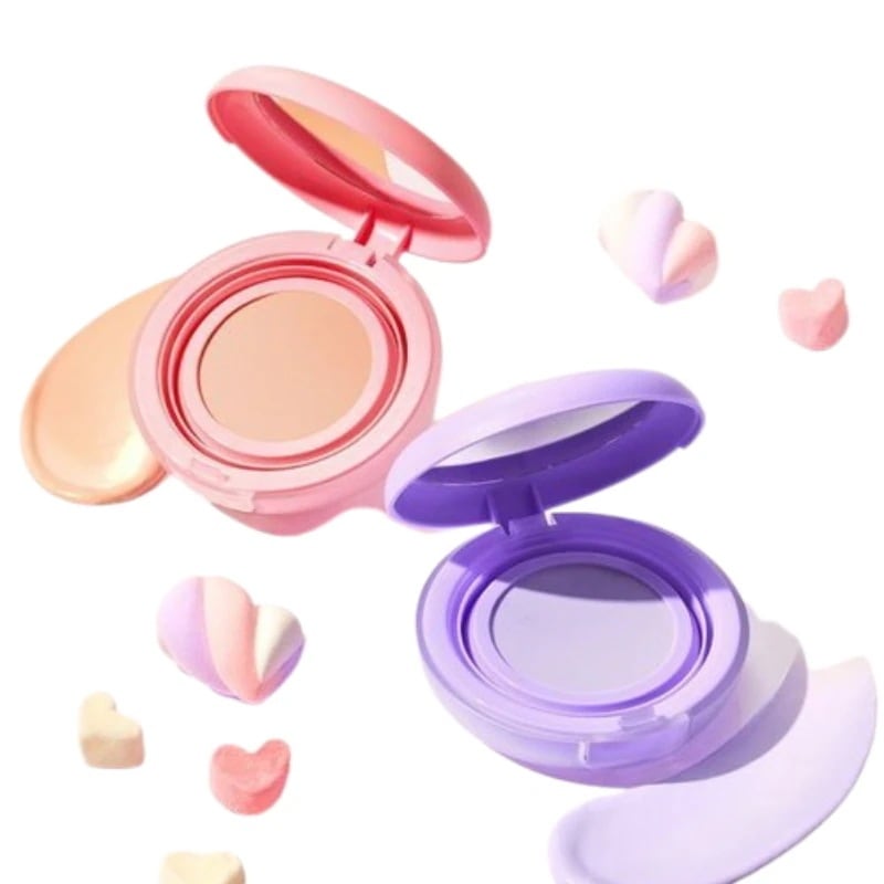 [25SS/新作](+ポーチ贈呈)マシュマロトーンアップクッション 2color SPF50+ PA++++ #purple #pink beige