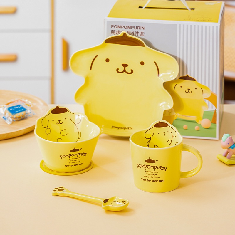 プリンドッグかわいい食器セット高温に強い子供食器お土産
