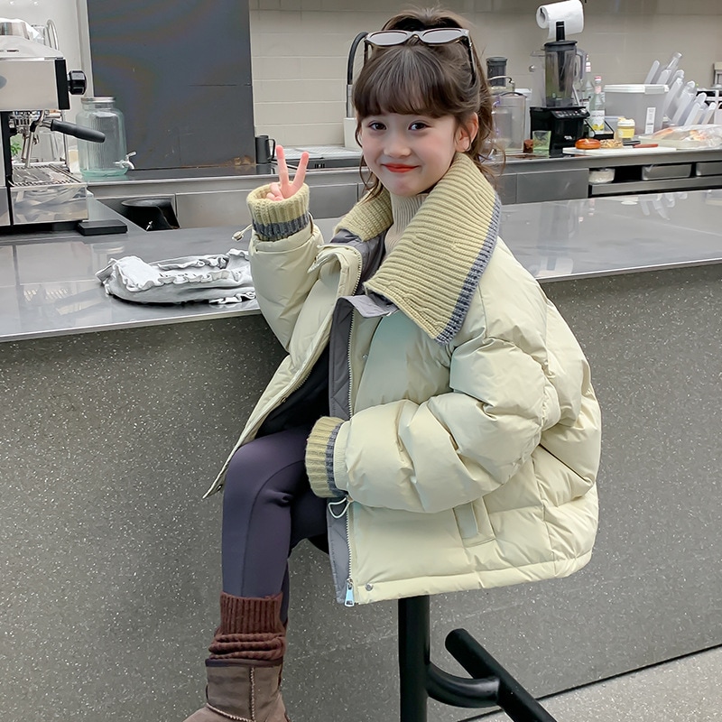 【迅速な出荷】女児綿詰め服2024新作冬スタイル子供韓国版厚手子供服ダウン綿詰め服中大型子供冬コートトレンド 6,068円