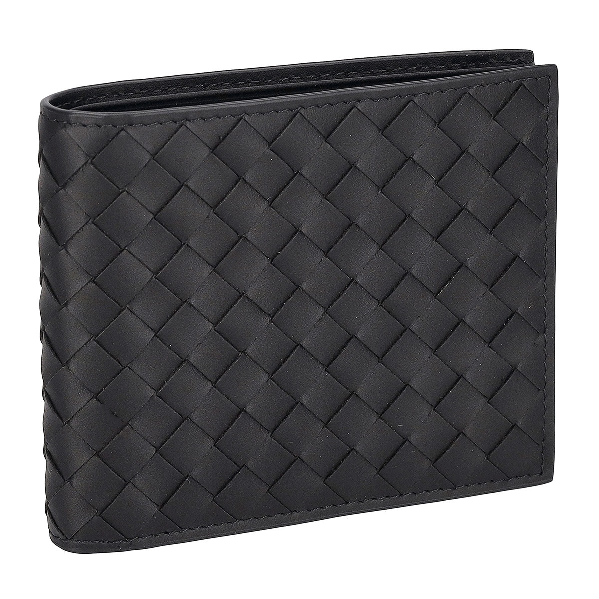 BOTTEGA VENETA 113993-V47W1-1000 ボッテガヴェネタ イントレチャート 二折財布 カーフレザー ブラック