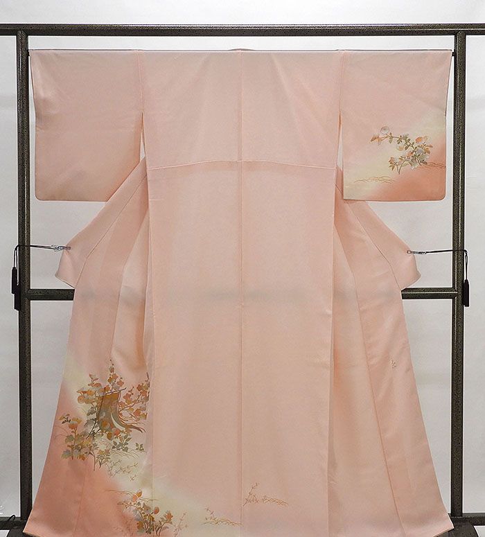 訪問着 正絹 金彩友禅 和田光正作 身丈162.5cm 裄丈66.5cm 付下訪問着 リサイクル 中古 着物 結婚式 入学式 卒業式 b4032