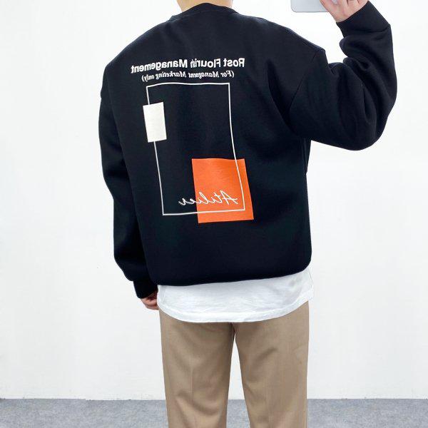 オーバーフィット ネオプレン アトリエ プリンティング スウェットシャツ 男女共用 6色