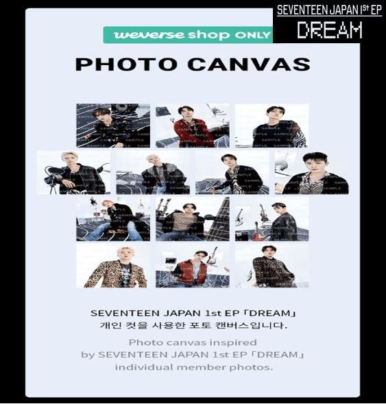 【13種選択】[SEVENTEEN] - Photo Canvas 5,443円