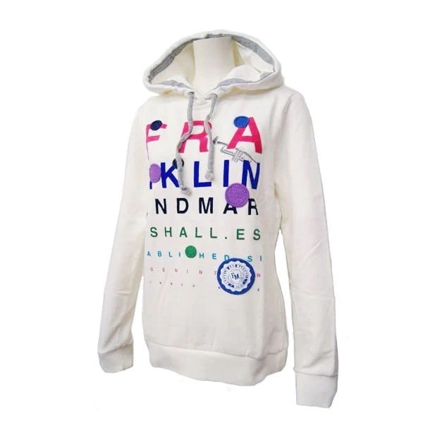 レディース プリント プルオーバー パーカー 裏起毛 OLD WHITE FLWB898FHLW11