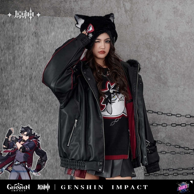 【プロ品質を極める!】原神 グッズ / リオセスリ インプレッションシリーズ / 裏起毛ジャケット / Genshin Impact Wriothesley 莱欧斯利 げんしん コスプレ