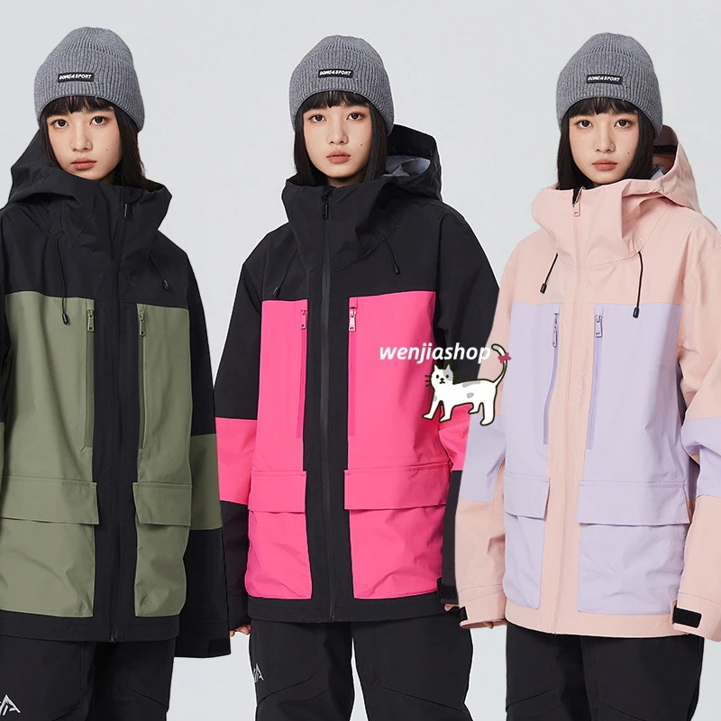 スノーボードウェア 3カラー ジャケット アウター メンズ レディース 男女兼用 2023 2024新作 3L 防水 スノボウェア スノーウェア スキーウェア スノボーウェア 韓国風 防風 防寒