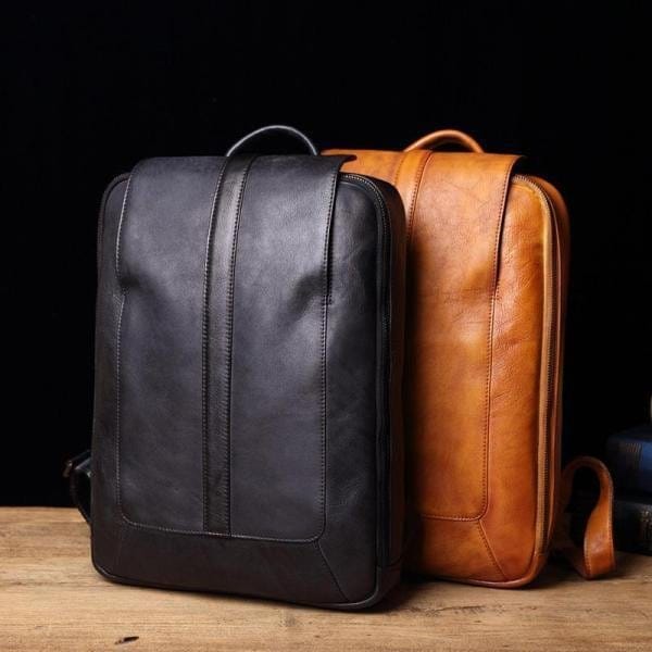 メガ割 ヌメ革 ビジネスリュック 本革 デイバッグ メンズバッグ PC レザー り 紳士用 大容量 旅行 通勤 出張 2色福袋