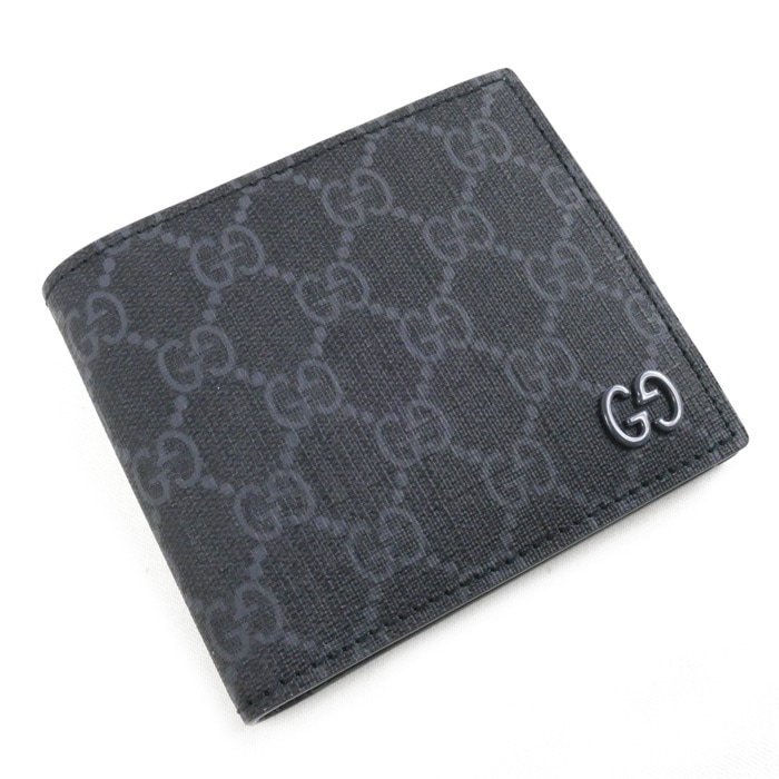 GUCCI グッチ GG コインウォレット グレー インテリア 二つ折り財布 ブラック グレー 768244 FACQC 1048 メンズ 未使用 買取品 38,870円