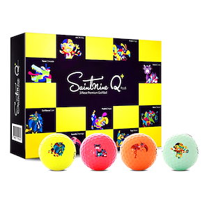 セントナインQプラス 高反発ゴルフボール 3ピース 4カラー（混合カラー12個）