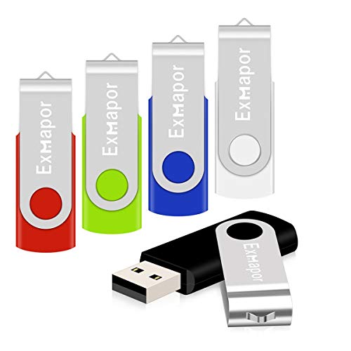 5個セット 32GB USBメモリ USBフラッシュメモリ 人気特価激安 セール品 ストラップホール付き 回転式 黒赤 五色