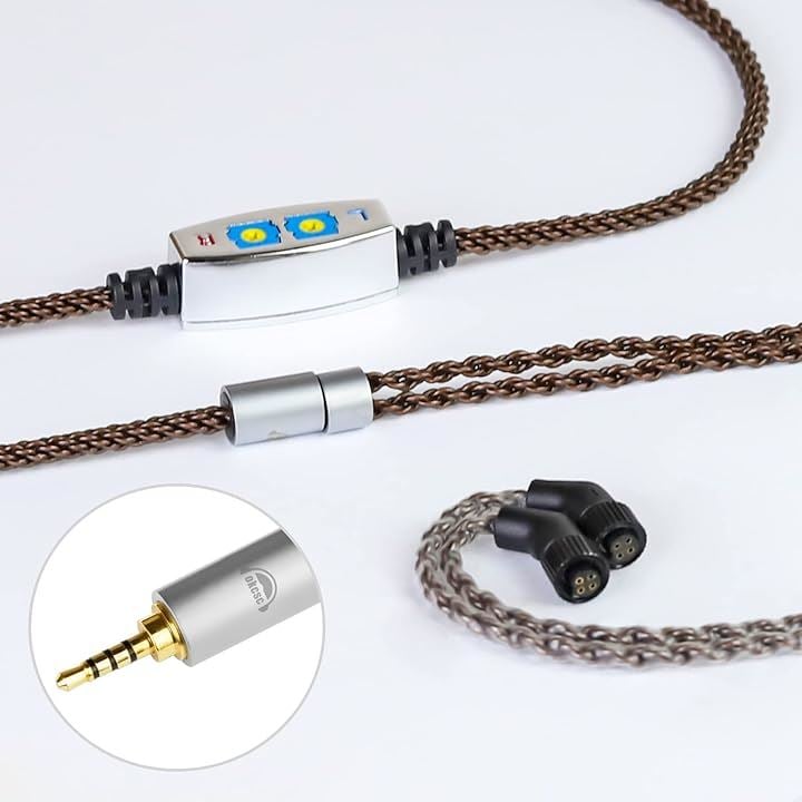 ZT8 JH 4Pin リケーブル イヤホン・ヘッドホン用 低域調整機能搭載 8芯 OFC Audio用 Astell＆Kern用 JH11・JH13 V2( 2.5mm)