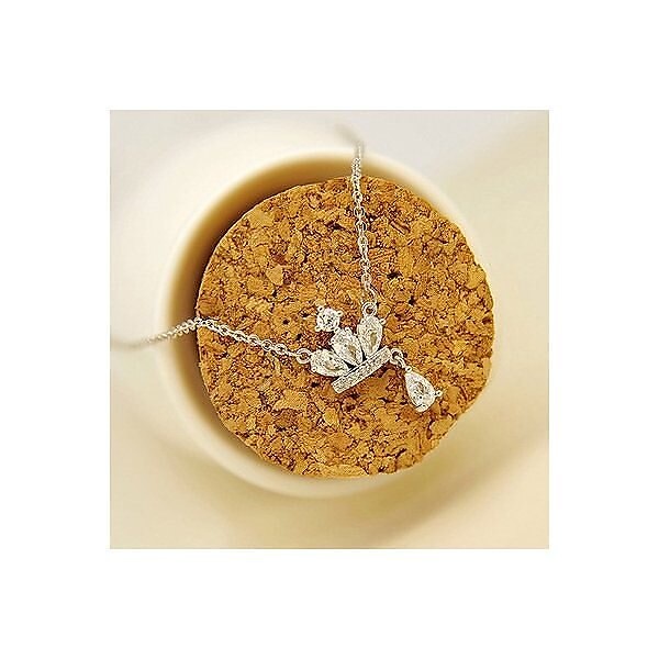 ネックレス レディース しずく クイーンクラウン ティアラ ピンク ゴールド シルバー925 プラチナ仕上げ 人気 娘 プレゼント