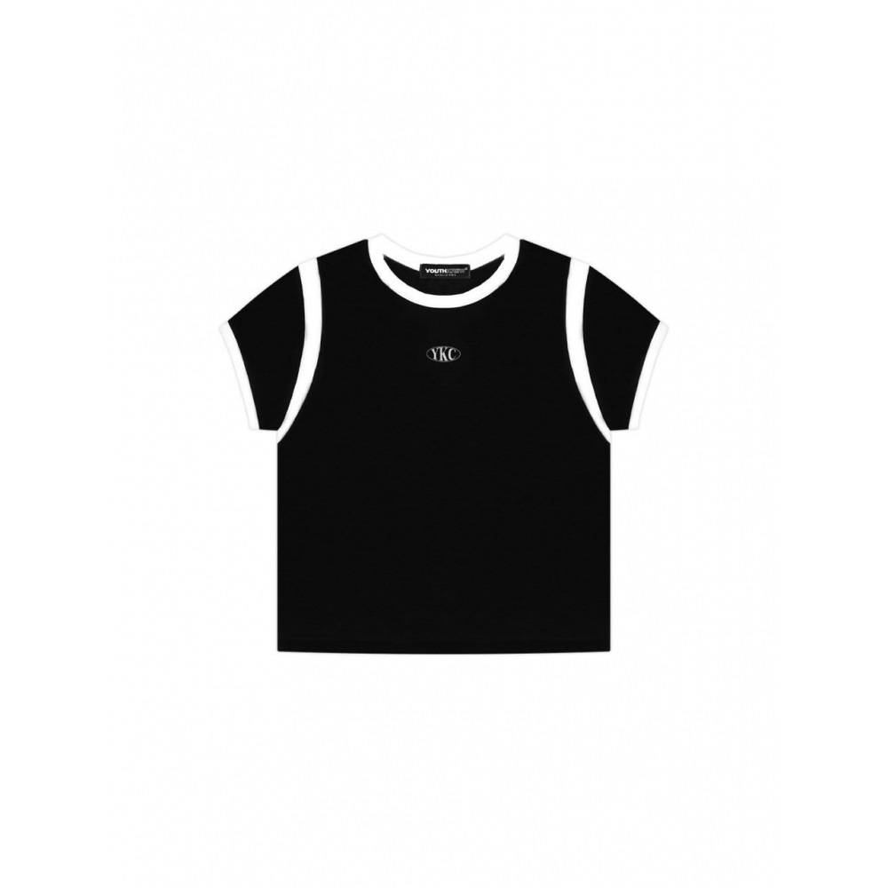 youthkrew YK オーバルスリムクロップTシャツブラック 7,854円