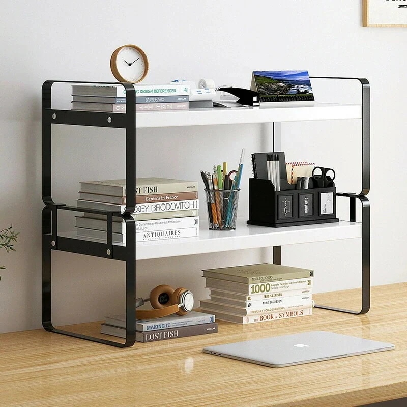 【夏新入荷】美品登場卓上ラック 机上ラック 幅50×奥行20×高さ36cm 棚 ラック メタルラック 卓上棚2段 机上本棚 デスク上置き棚 卓上収納 組み立て簡単 机上整理 大容量 おしゃれ キッチン