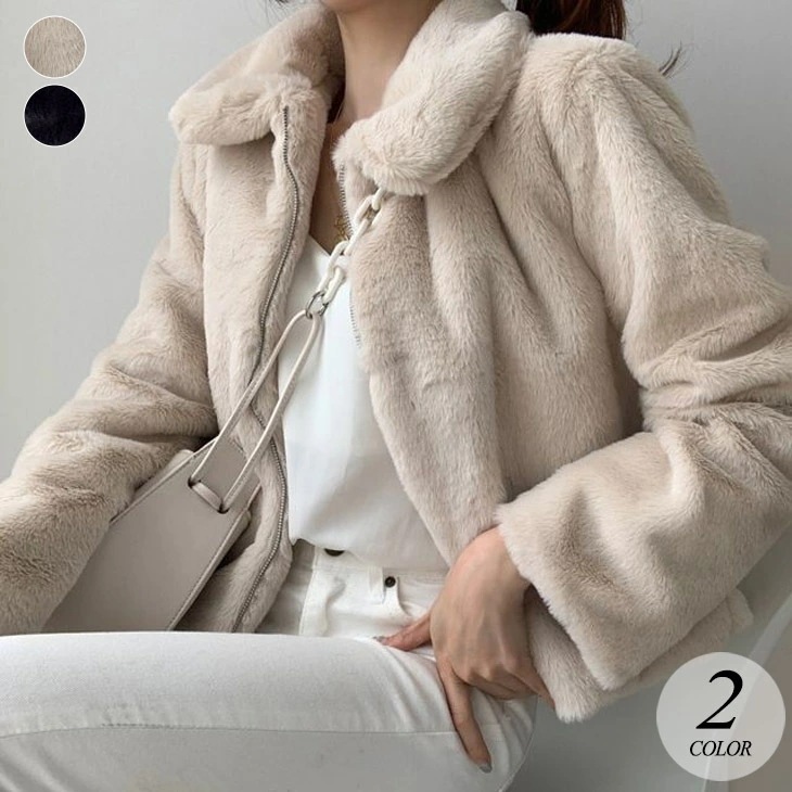 ボア コート アウター ジャケット ジャンパー ブルゾン ジッパー 長袖 カジュアル 防寒 羽織り 秋冬 無地 レディース 韓国ファッション