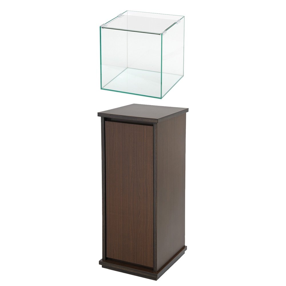 アクロ ガラス水槽 アクロ30キューブ 30X30X30cm+アクロ 水槽台 30X30X70 穴無し ウォルナット 30cm水槽 CRC10―11―01―95―20