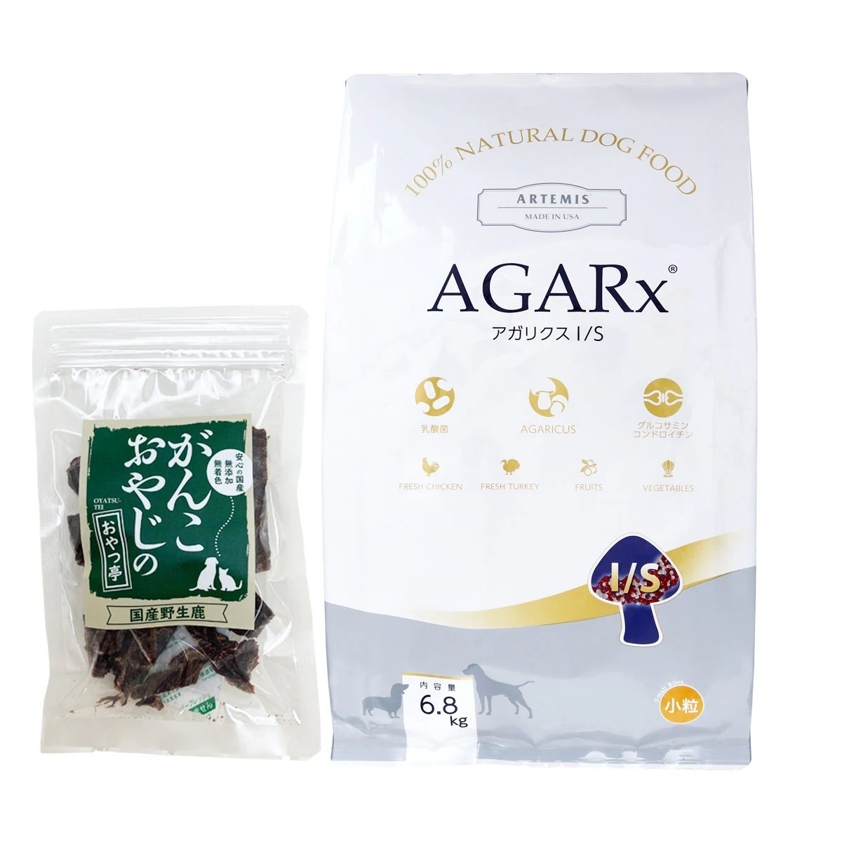 アガリクス I/S 小粒 6.8kg【国産鹿肉ジャーキー20g付き】