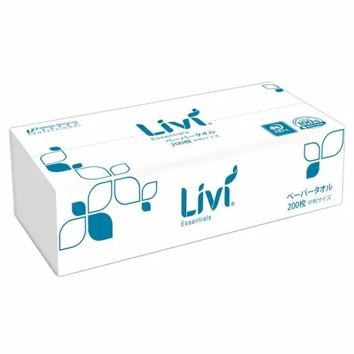 ユニバーサル ペーパー リビィ ペーパータオル ソフトタイプ 中判 200枚 40パック
